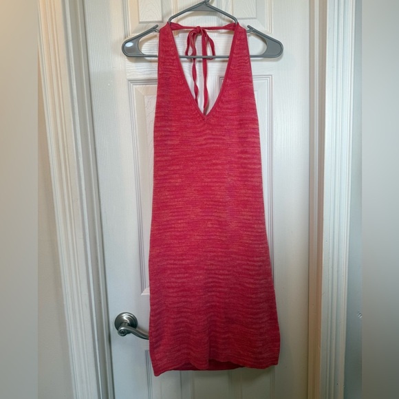 Wild Fable Red Halter Sweater Dress - Picture 3 of 8